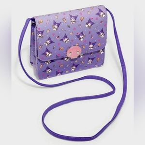 NEW Sanrio KUROMI SWEET TREATS  CROSSBODY BAG Pink Skull Purple Purse